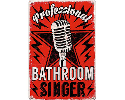 Metalen wandbord | Professional bathroom singer |