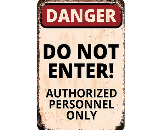 Metalen wandbord | Danger | Do not enter! #2 |