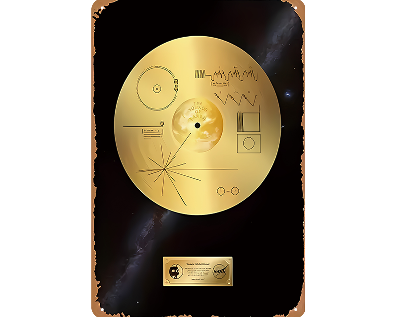 Metalen wandbord | Gouden plaat |