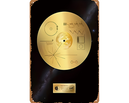 Metalen wandbord | Gouden plaat |