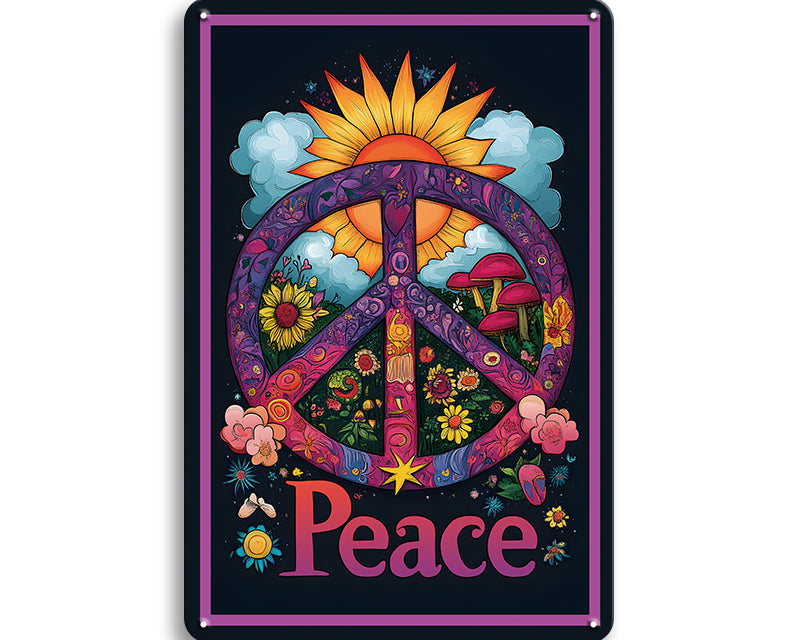 Metalen wandbord | Peace |