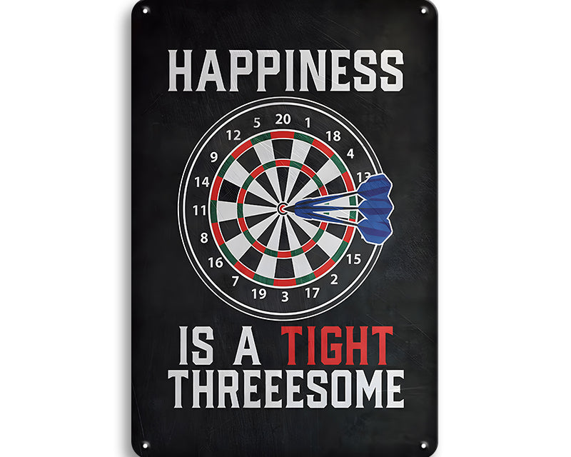 Metalen wandbord | Happiness is a tight threeesome |