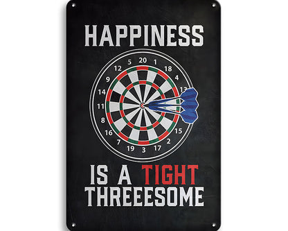 Metalen wandbord | Happiness is a tight threeesome |