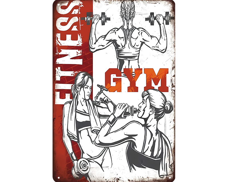 Metalen wandbord | Fitness gym |