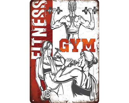 Metalen wandbord | Fitness gym |