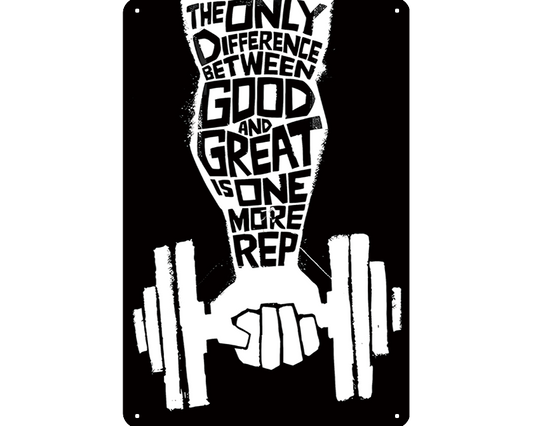 Metalen wandbord | One more rep |