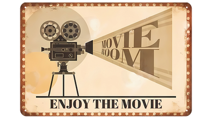 Metalen wandbord | Enjoy the movie |