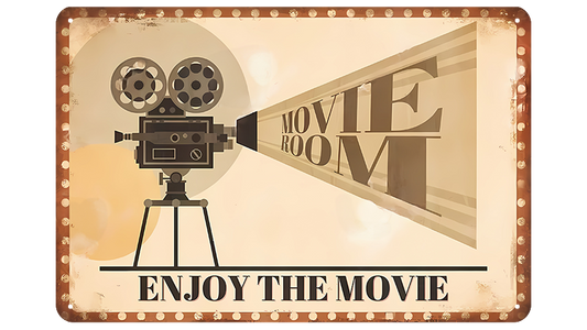 Metalen wandbord | Enjoy the movie |