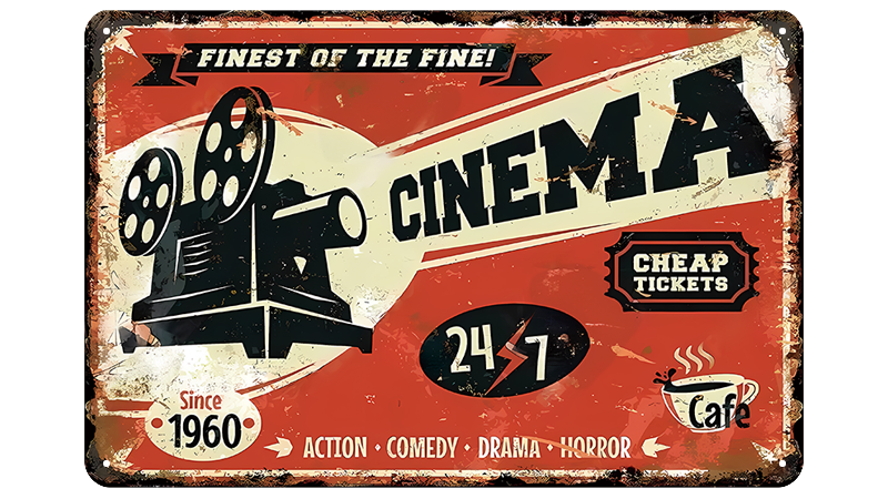 Metalen wandbord | Cinema #2 |