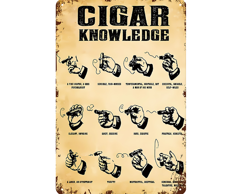 Metalen wandbord | Cigar knowledge |