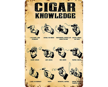 Metalen wandbord | Cigar knowledge |