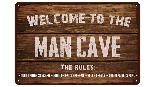 Metalen wandbord | Welcome to the man cave |
