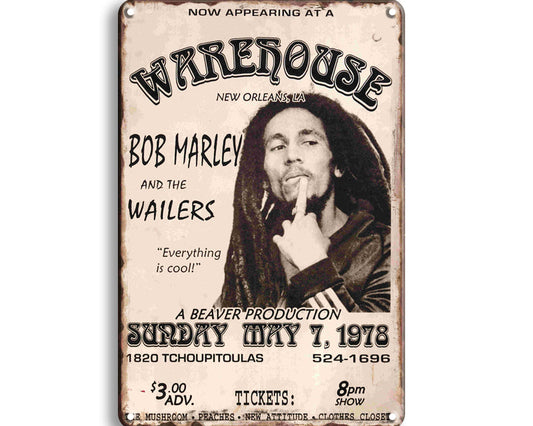 Metalen wandbord | Bob Marley and The Wailers | Warehouse |