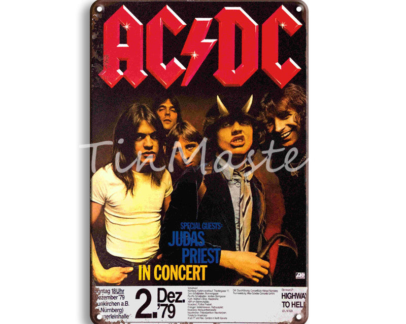 Metalen wandbord | ACDC in concert |