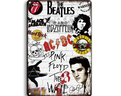 Metalen wandbord | Muziek groepen |