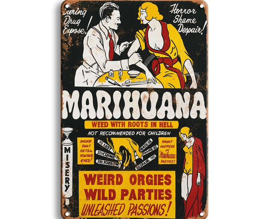 Metalen wandbord | Marihuana |