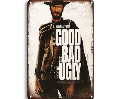 Metalen wandbord | Clint Eastwood | The good the bad and the ugly |