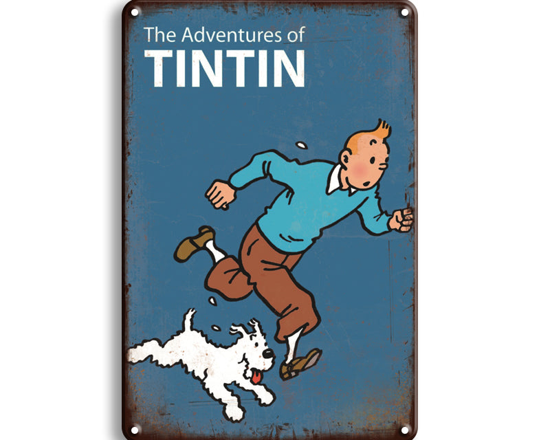 Metalen wandbord | Kuifje | The adventures of Tintin |