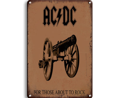 Metalen wandbord | ACDC | For those about to rock |