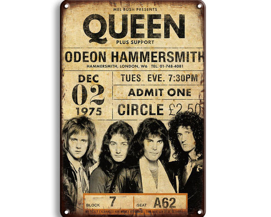 Metalen wandbord | Queen |