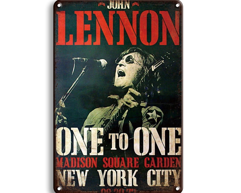Metalen wandbord | John Lennon | One To One |