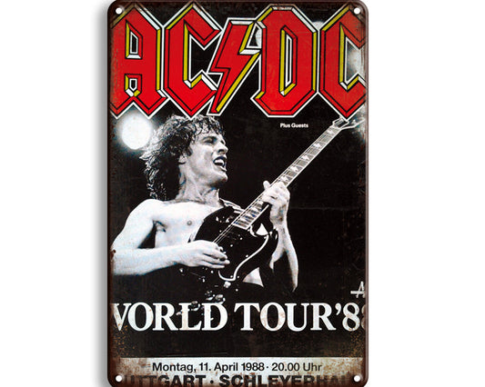 Metalen wandbord | ACDC | World Tour |