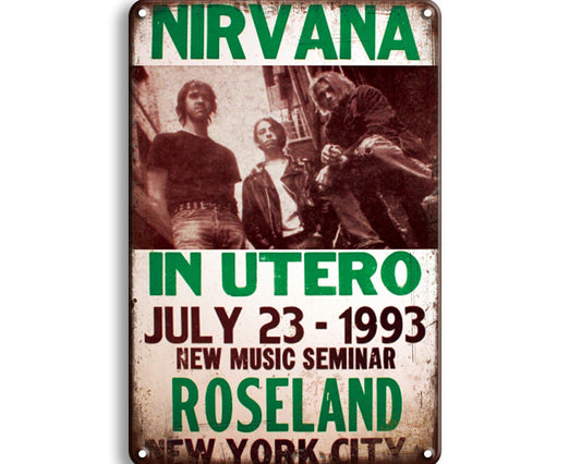 Metalen wandbord | Nirvana | In Utero Roseland |