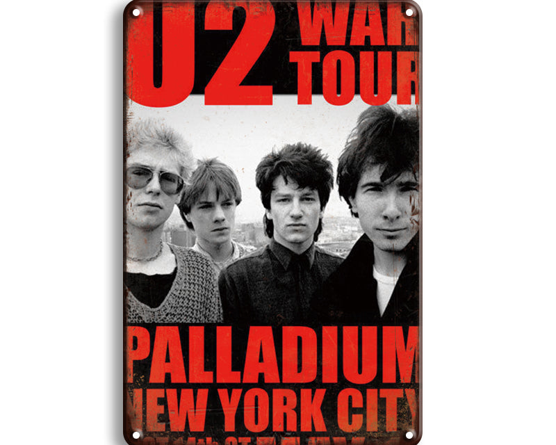 Metalen wandbord | U2 | War tour |