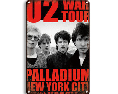Metalen wandbord | U2 | War tour |