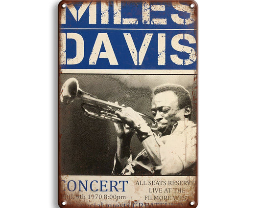 Metalen wandbord | Miles Davis | Concert |