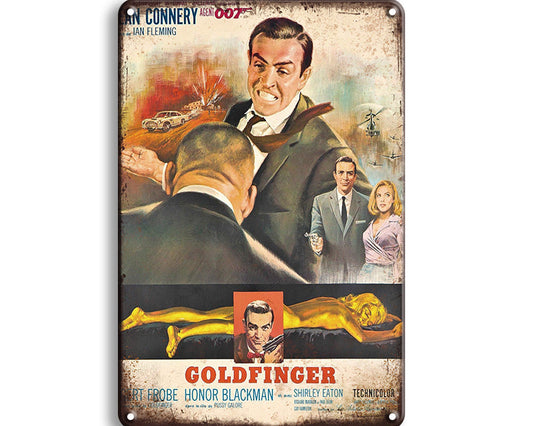 Metalen wandbord | Goldfinger | Agent 007 |