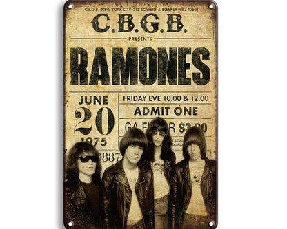 Metalen wandbord | Ramones | C.B.G.B. |