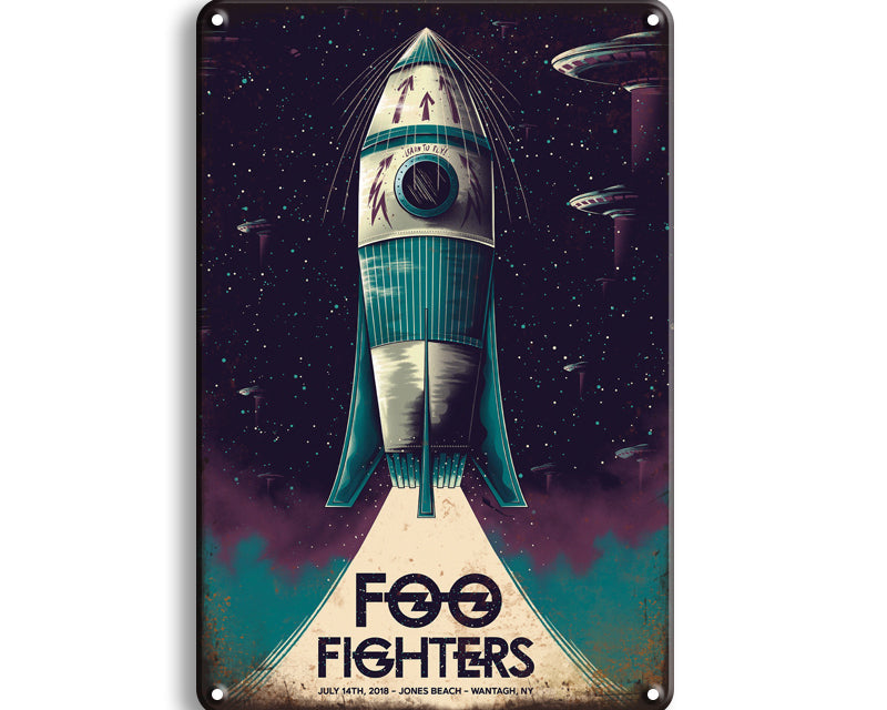 Metalen wandbord | Foo Fighters | Raket |