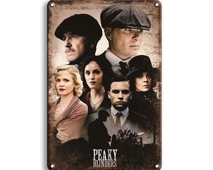 Metalen wandbord | Peaky Blinders | Hoofden |
