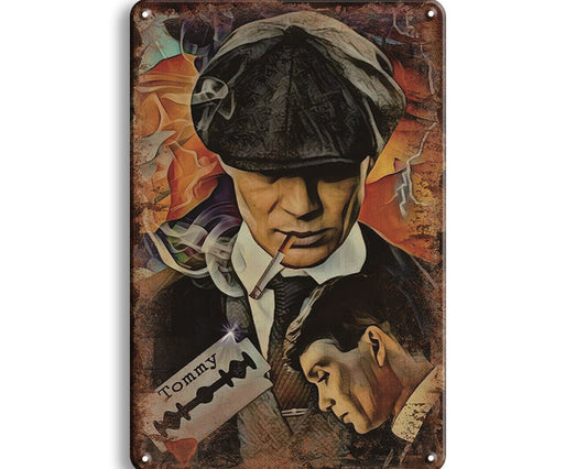 Metalen wandbord | Peaky Blinders | Tommy Shelby cartoon |