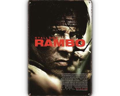 Metalen wandbord | Stallone | Rambo |