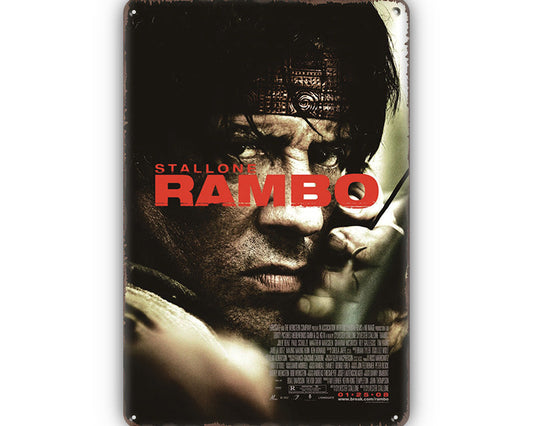 Metalen wandbord | Stallone | Rambo |