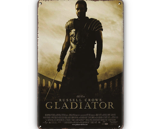 Metalen wandbord | Russell Crowe | Gladiator |
