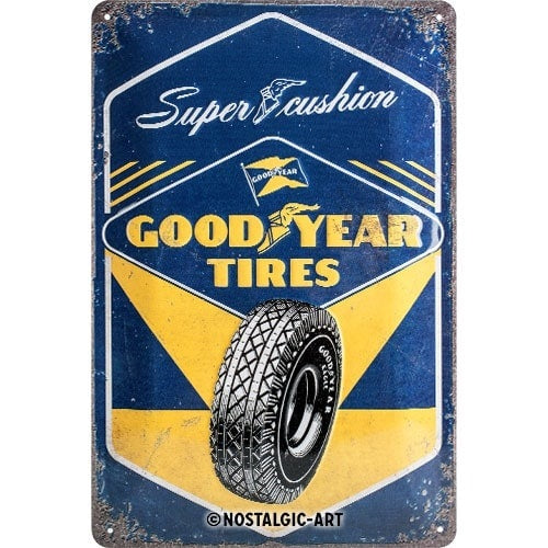 Metalen wandbord | Goodyear Tires Cushion | 30x20cm |
