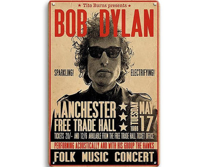 Metalen wandbord | Bob Dylan | Manchester |
