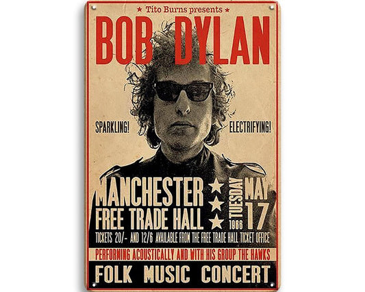 Metalen wandbord | Bob Dylan | Manchester |