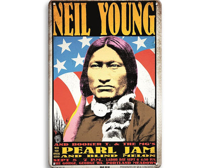 Metalen wandbord | Neil Young | Pearl Jam |