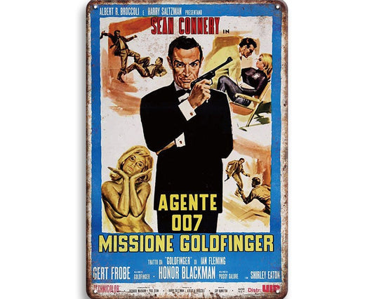 Metalen wandbord | Agente 007 | Missione Goldfinger |