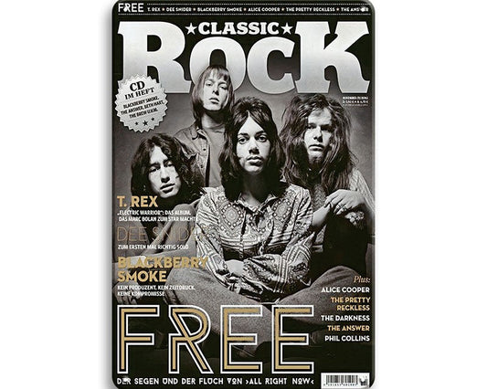 Metalen wandbord | Rock Free |