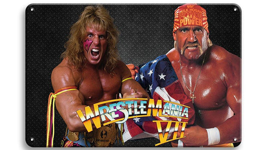 Metalen wandbord | Wrestle Mania VII |