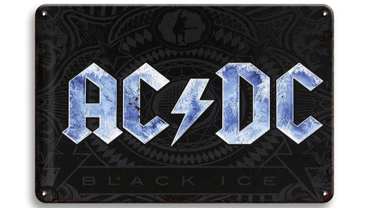 Metalen wandbord | ACDC | Black ice |