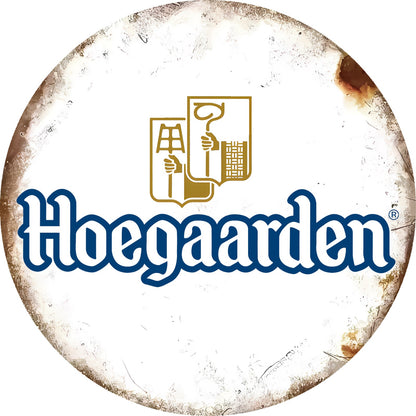 Metalen wandbord | Hoegaarden | 30CM | Rond |