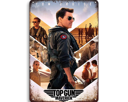 Metalen wandbord | Tom Cruise | Top Gun Maverick |