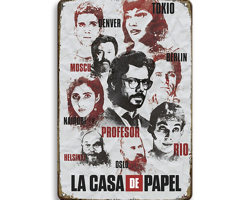 Metalen wandbord | La Casa De Papel |