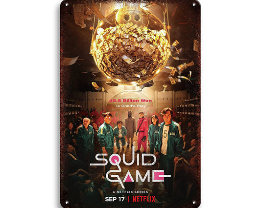 Metalen wandbord | Squid Game |